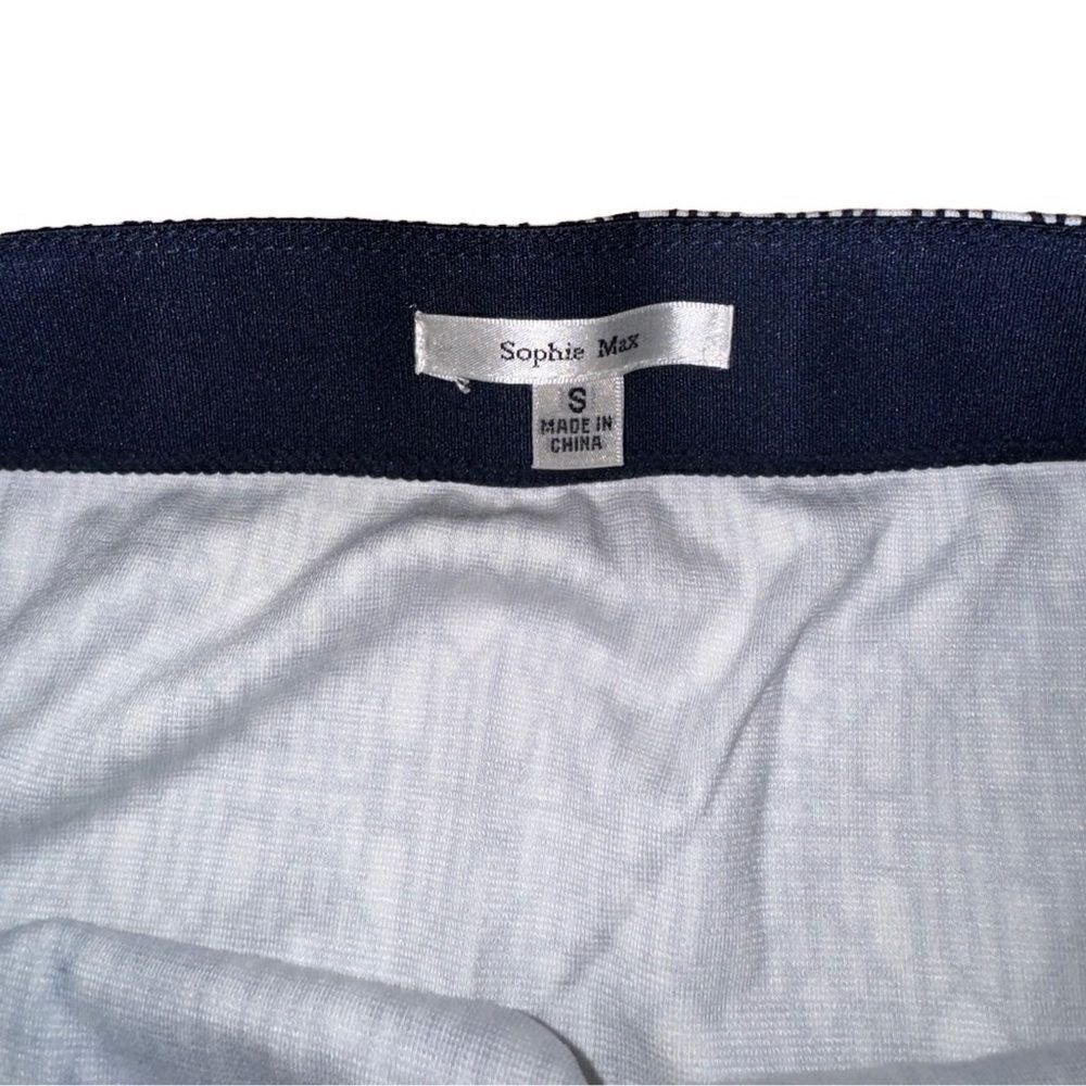 Sophie Max Geometric Stretch Knit Above Knee Straight Pencil Skirt Size Small - Picture 5 of 5